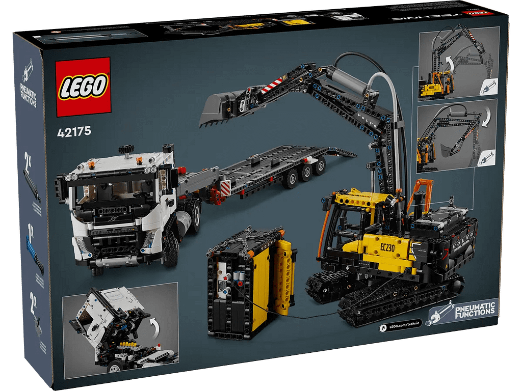 Lego 42175 Volvo FMX Truck & EC230 Electric Excavator box back