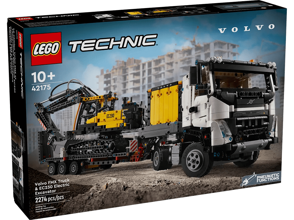 Lego 42175 Volvo FMX Truck & EC230 Electric Excavator box front